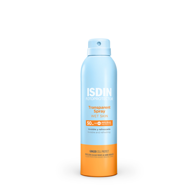 Fotoprotector ISDIN Transparent Spray Wet Skin SPF 50