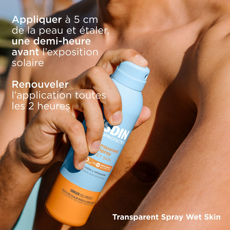 Fotoprotector ISDIN Transparent Spray Wet Skin SPF 50